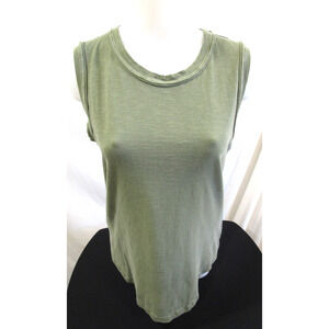EUC! Madewell Olive Green Crewneck Sleeveless Tank Top T Shirt Women M